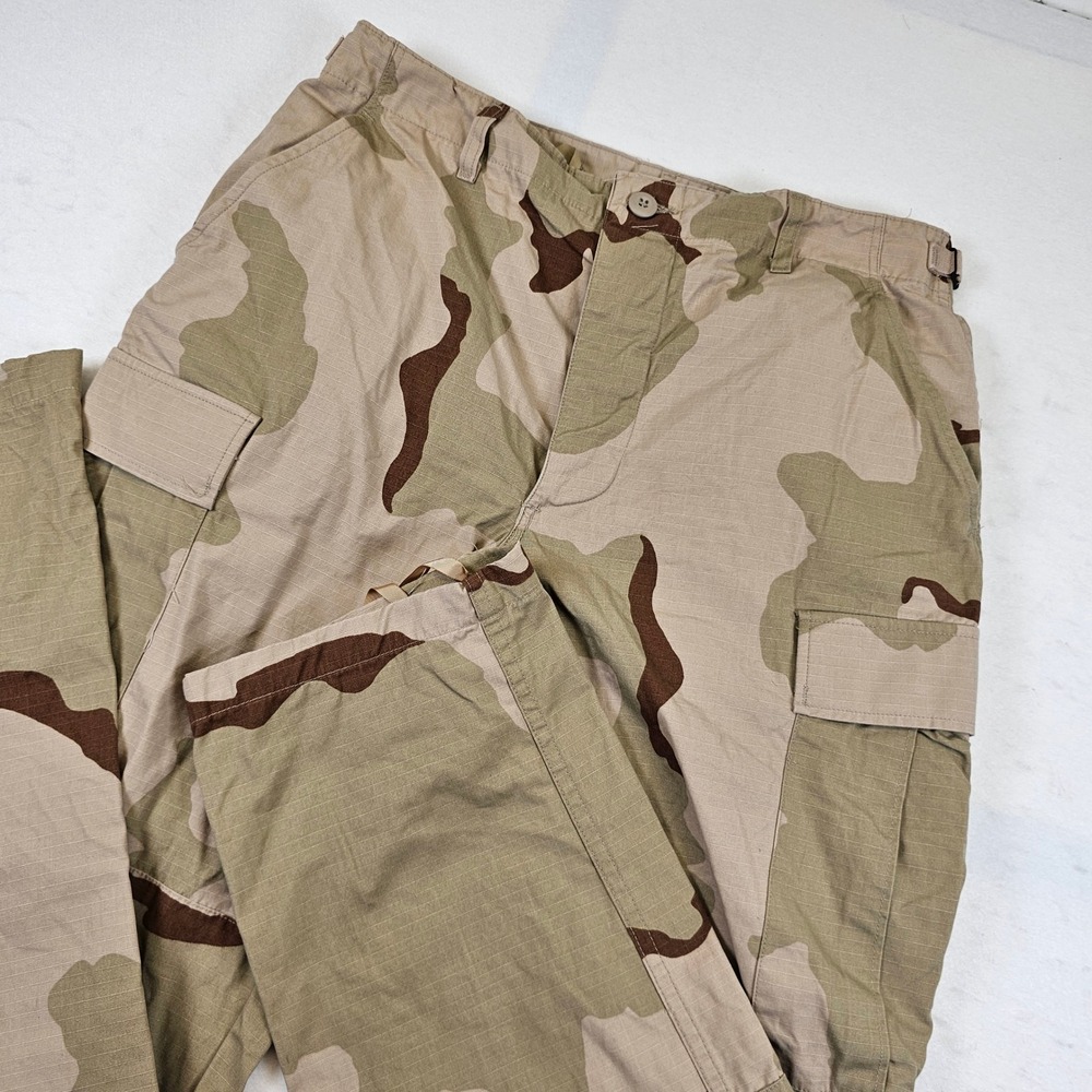 US Military Desert Camo Cargo Pants Medium Regular Ripstop Combat Trousers DCU